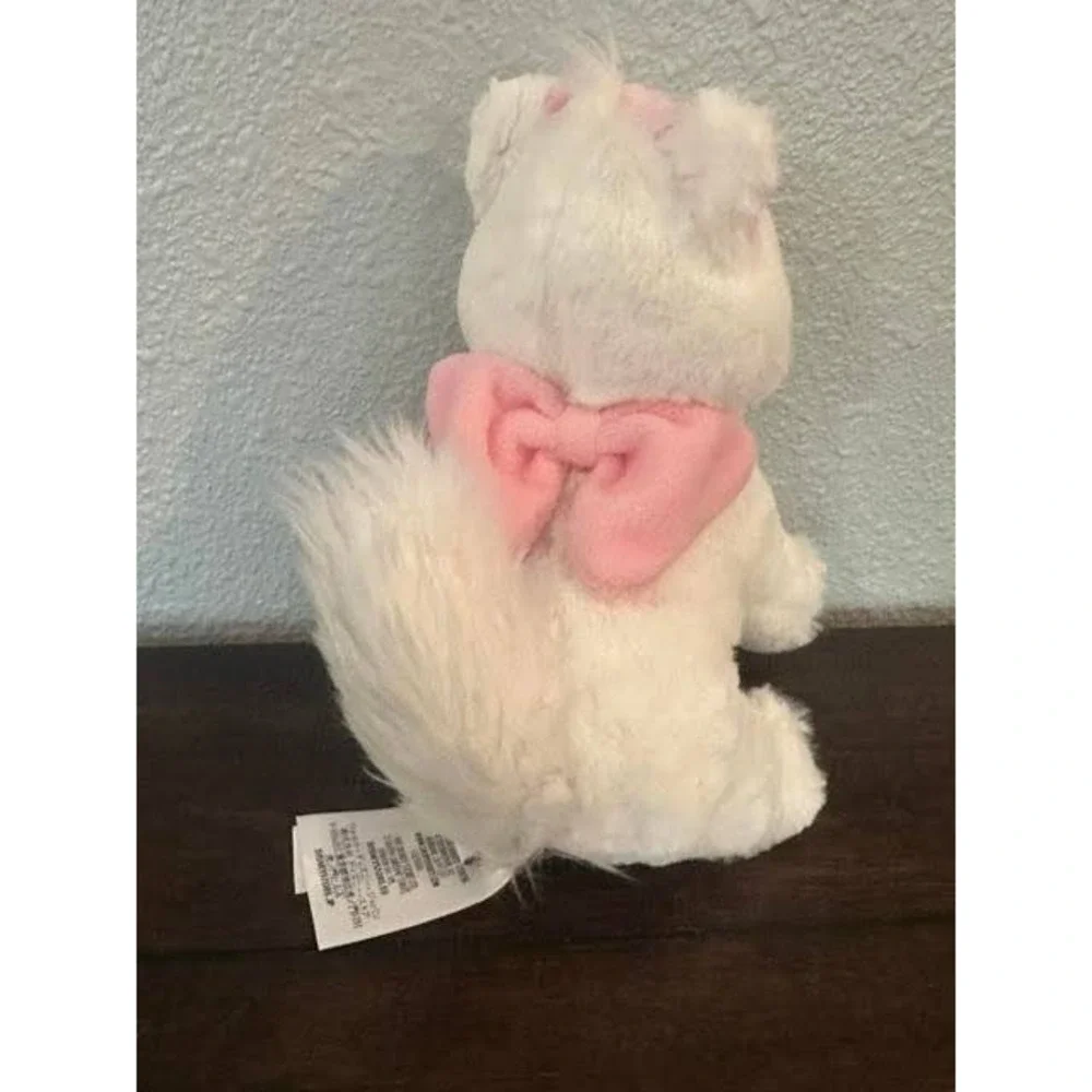 Disney Store Marie Plush The Aristocats White Kitten Pink Bow Stuffed Animal